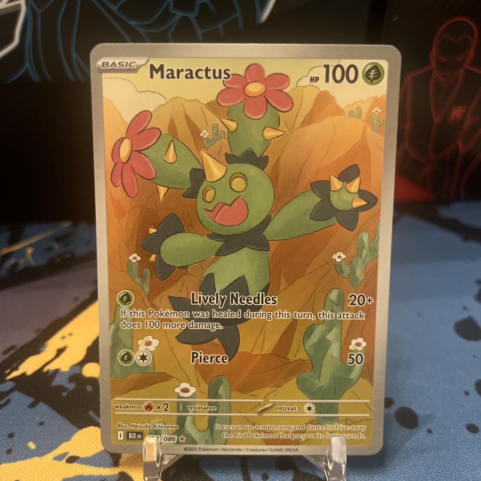 Maractus 093/086 NM Illustration Rare Pokemon Black Bolt White Flare SV10.5