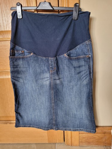 H&M Mama Knee Length Over Bump Pregnancy Maternity Knee Length Skirt Large L