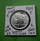 1924 P Peace Silver Dollar CHOICE GEM Brilliant Ultra Rare BU Grade Silver Coin