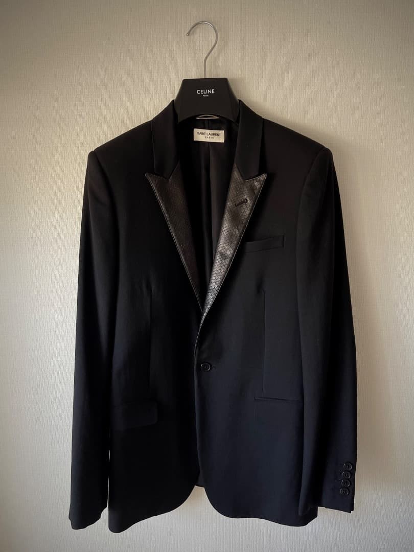 Saint Laurent 15SS Real Python Leather Lapel 1B J… - image 1