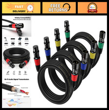 Premium 35ft XLR Cables 4 Pack - Balanced Microphone Cable 3-Pin Male to Female