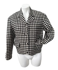 United Colors of Benetton Small Blazer Cropped Jacket Vintage 3/4 Sleeve READ T3