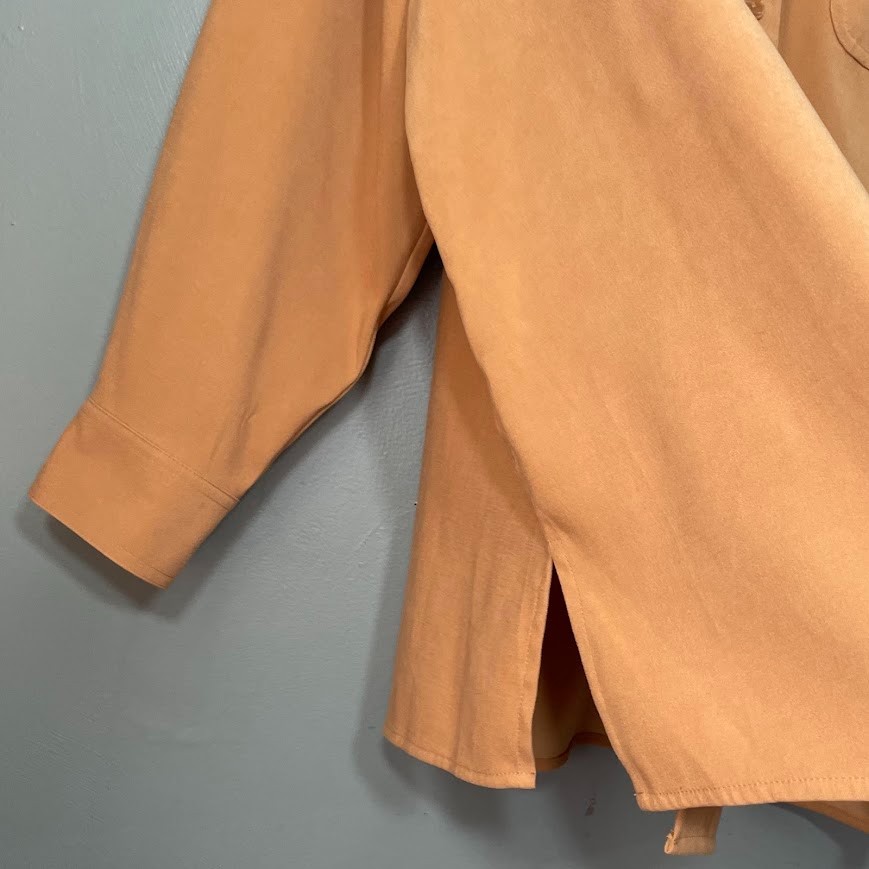 Basic Editions Plus Size 1X Camel Microsuede Butt… - image 4