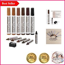 Furniture Touch-Up Kit: 13-Piece Wood Repair Set with Markers & Wax Sticks