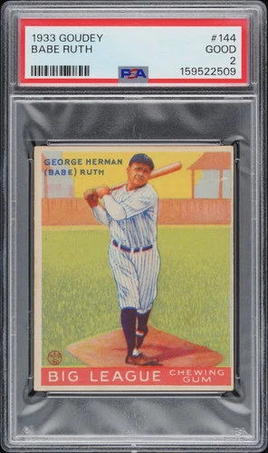 1933 Goudey #144 Babe Ruth PSA 2 Good