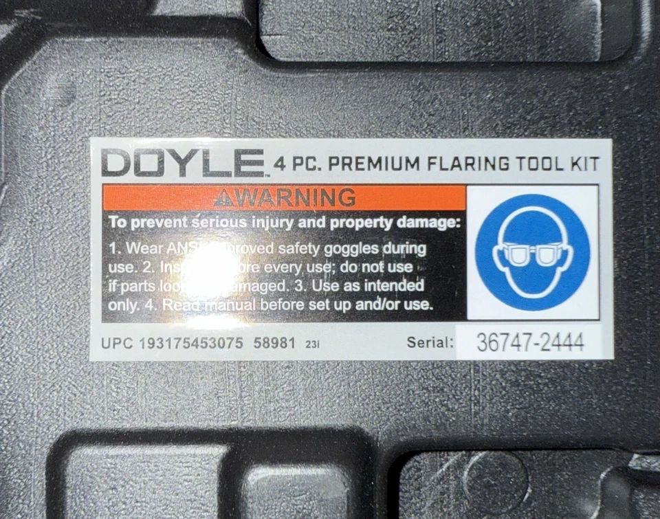 Doyle 4pc Premium Flaring Tool Kit for 3/16-3/4 and 5-19mm Single Flare 6 holes - Image 4 of 4
