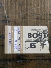 Boston Concert Ticket Stub 1979 Tarrant County TX Vintage Rock 
