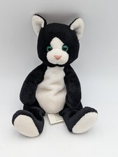 Russ Claudia Cat Plush Kitten Tuxedo 8 Inch Black White Stuffed Animal Toy