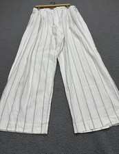 Gap High Rise Trousers 365 Stripe Linen Blend Wide Leg Preppy Minimalist 16 NWT