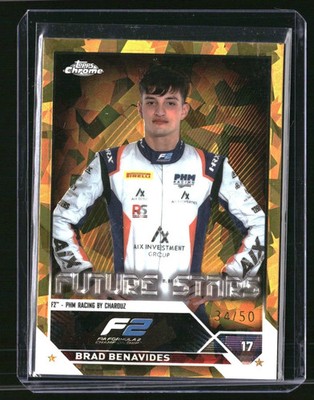2023 Topps Chrome Sapphire F1 F2 F3 Brad Benavides Future Stars Gold 34/50 #89