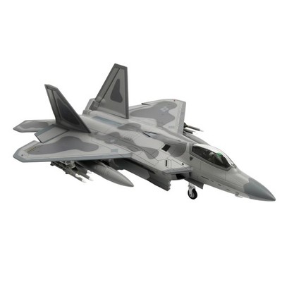 F-22 Predator Modell grau Kampfjet Modell mit Ständer Stealth zum Studium