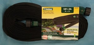 NEW Melnor Flat Soaker Garden Hose 5/8"x50' Black Woven Water Roots #2626705