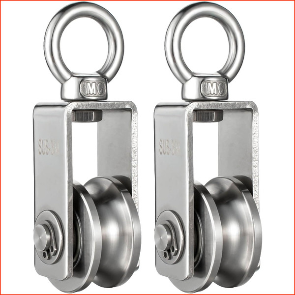 Umlenkrollen Seilrolle Edelstahl 304 2 Kugellager 250Kg Flaschenzug 2 StüCk-image