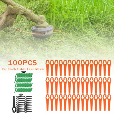 100PCS Grass Trimmer Blade Replacement Blades for Bosch Einhell Lawn Mower