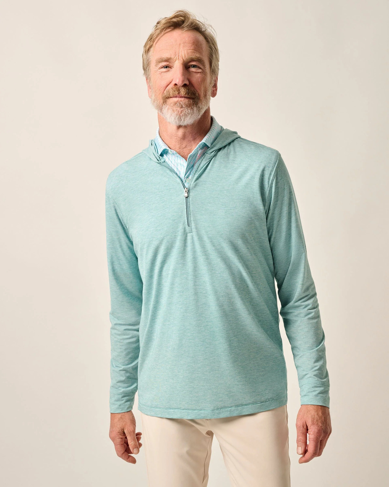 johnnie-O Welsey Performance 1/4 Zip Hoodie Green Grass Size XL