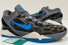 NIKE ZOOM KOBE VII 7 SYSTEM CHEETAH SNOW LEOPARD COOL GREY PHOTO BLUE WHITE 10.5