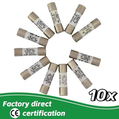 1P 2P 1000VDC SolarLock PV-Sicherungshalter 10x38 Sicherung 10A 15A 20A 25A 32A*