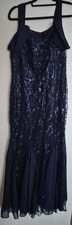 maxi mermaid  navy dress