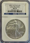 2007 W EAGLE S$1 EARLY RELEASES MS 70
