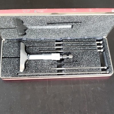 Starrett Depth Micrometer Mechanical 0-6 in 0.001 in Resolution No. 445