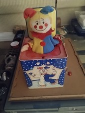 Schylling Tin Clown Jack-in-the-Box Toy w/ Hand Crank, Blue Star Box Not Working