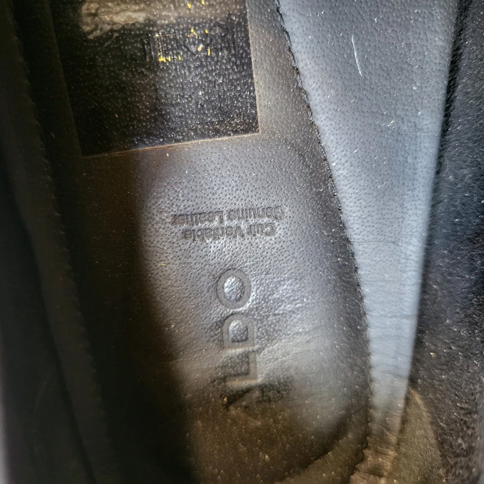 Aldo  Mens 11 Black Nautical Suede Driving Moccasins Loafers  - Image 3 of 4