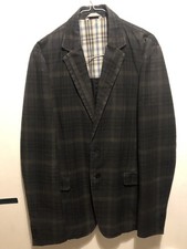 Vintage Kenzo Blazer Jacket Men's Check Lining Double Breasted L Size