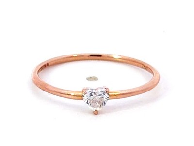 Dona Heart Diamond Ring 18K Rose Gold