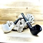 2008 Peterson Ebony & Ivory Twin Pipe Set Preowned Irish Estate Pipes