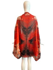 Alexander McQueen Vintage 100% silk Cape Shawl–NOS w/original price tag attached