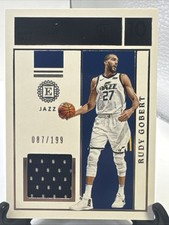 2019-20 Panini Encased Rudy Gobert Label Materials Jersey #87/199