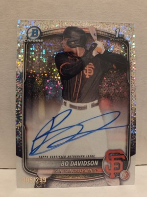 Bo Davidson 2025 Bowman Chrome Speckle Refractor Auto 5/299 1st Prospect Rookie