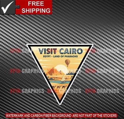 Cairo Egypt Pyramids Country Vinyl Decal Sticker baggage luggage label C