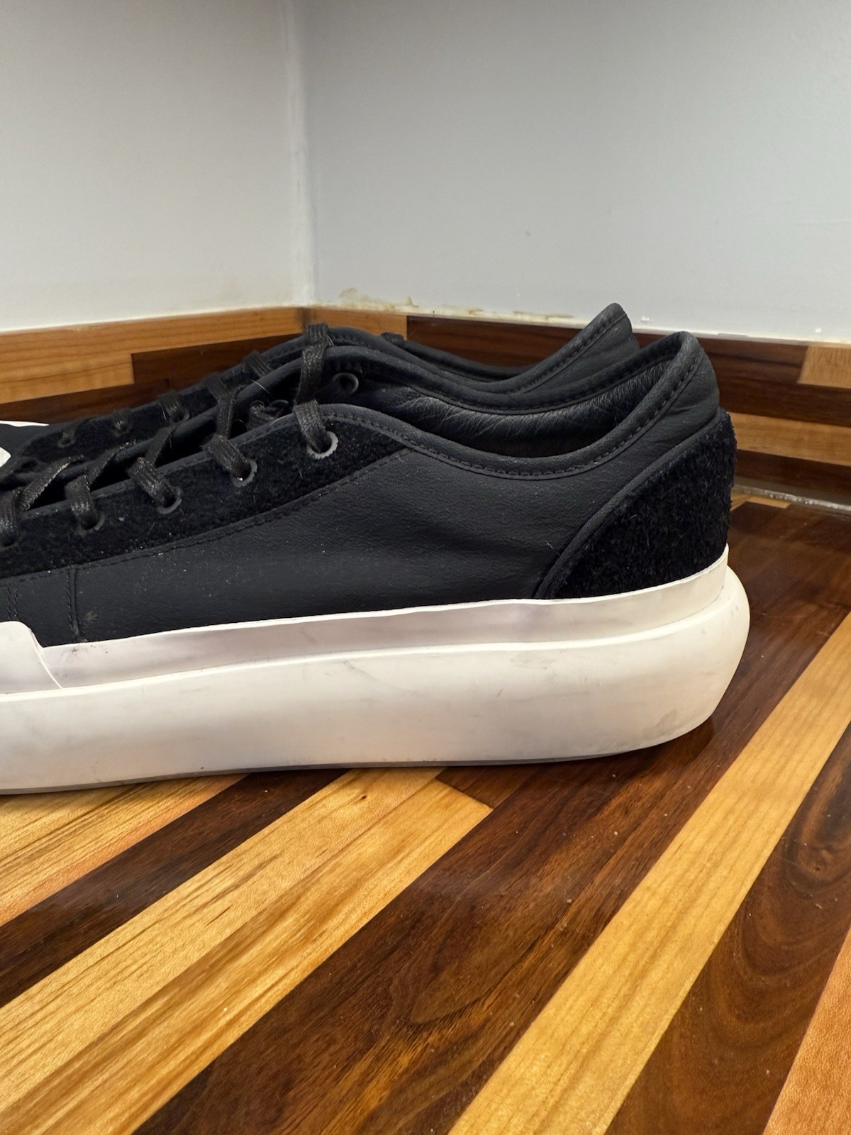 Adidas Y-3 Ajatu Court Low Black White Leather Men’s Size 12.5 NO BOX thumbnail 6