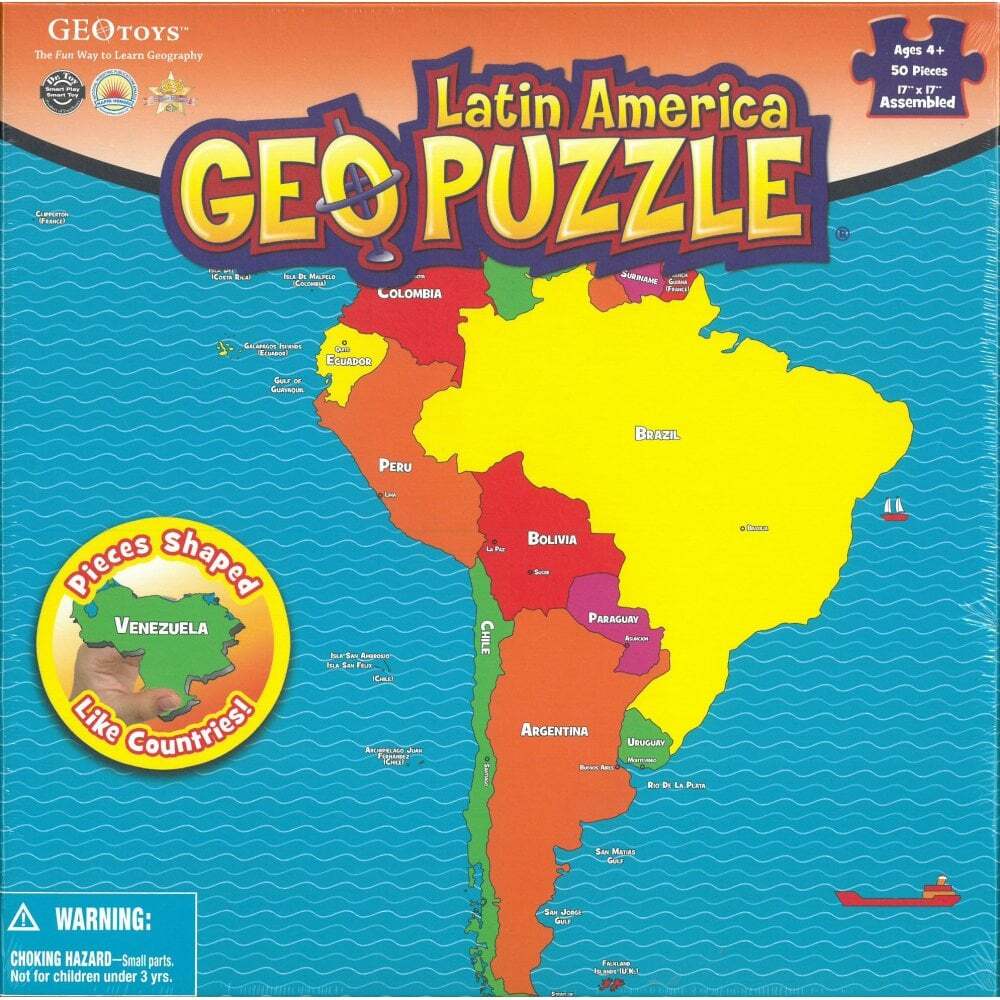 Latin America GeoPuzzle Puzzle - geography, education, floor jigsaw puzzle