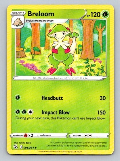 2021 Pokemon Card Fusion Strike Breloom 5/264