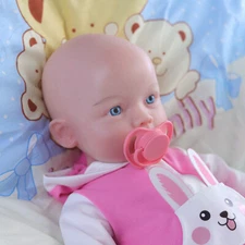 COSDOLL 18" Full Body Silicone Reborn Baby Girl Doll Open Eyes Cute Newborn US