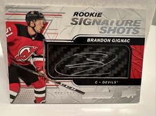 2019-20 Upper Deck Engrained Signature Shots /249 Brandon Gignac Rookie Auto RC