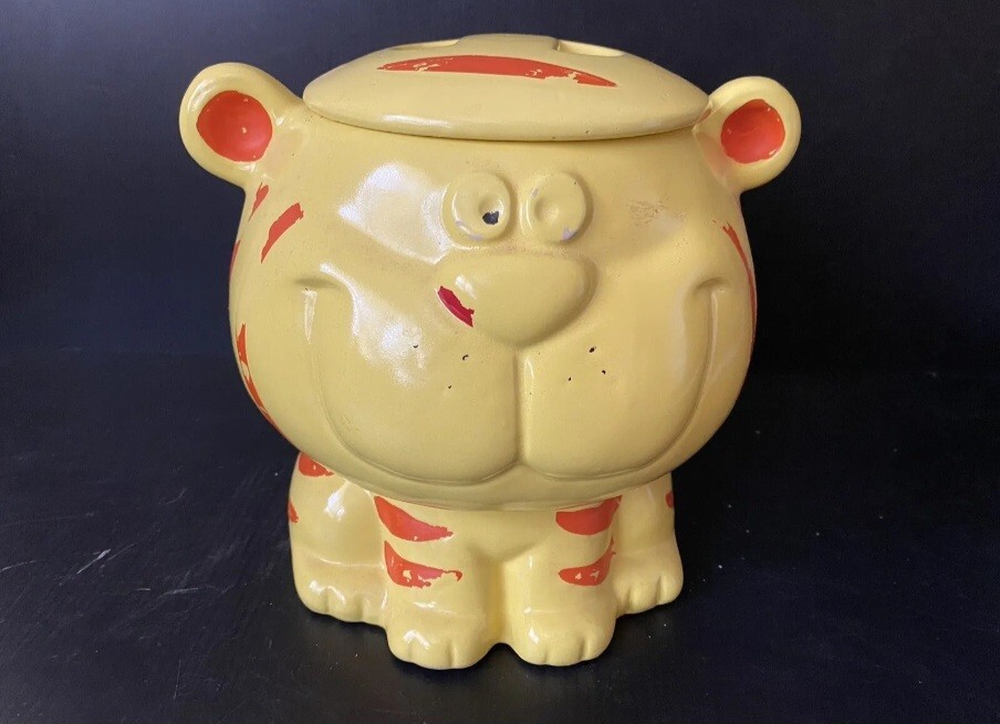 🚨🔥Vintage Cookie Jar Smiling Tiger Friends Tv Show Holt Howard
