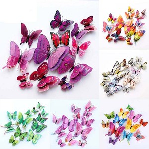 Butterfly Pvc Home Wall Diy Room 12pcs 3d Stickers Decoration Kid