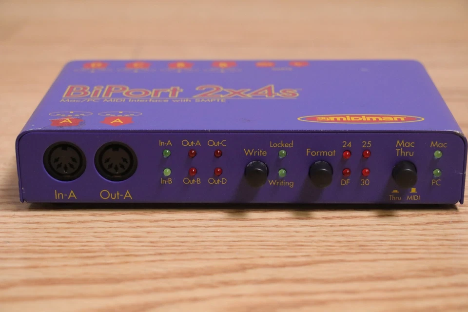 MiDiman BiPort 2x4s Mac/PC MIDI Interface With SMPTE - Image 3 of 3