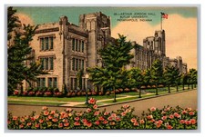 Indianapolis, IN Indiana, Arthur Jordan Hall, Butler University, Linen Postcard 