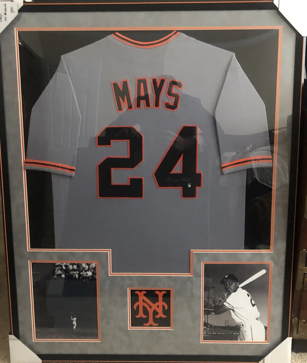 Willie mays cheap autographed jersey