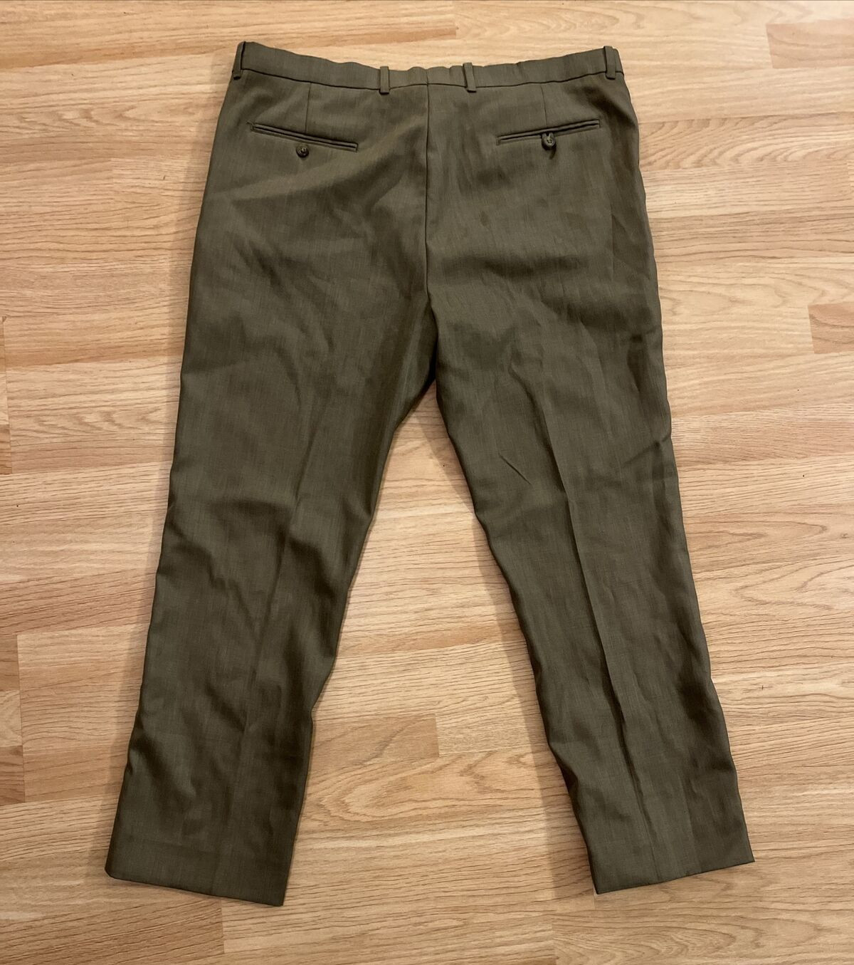 Pantalon De Vestir Perry Ellis Para Hombre Frente Plano Casual Talla 38X29