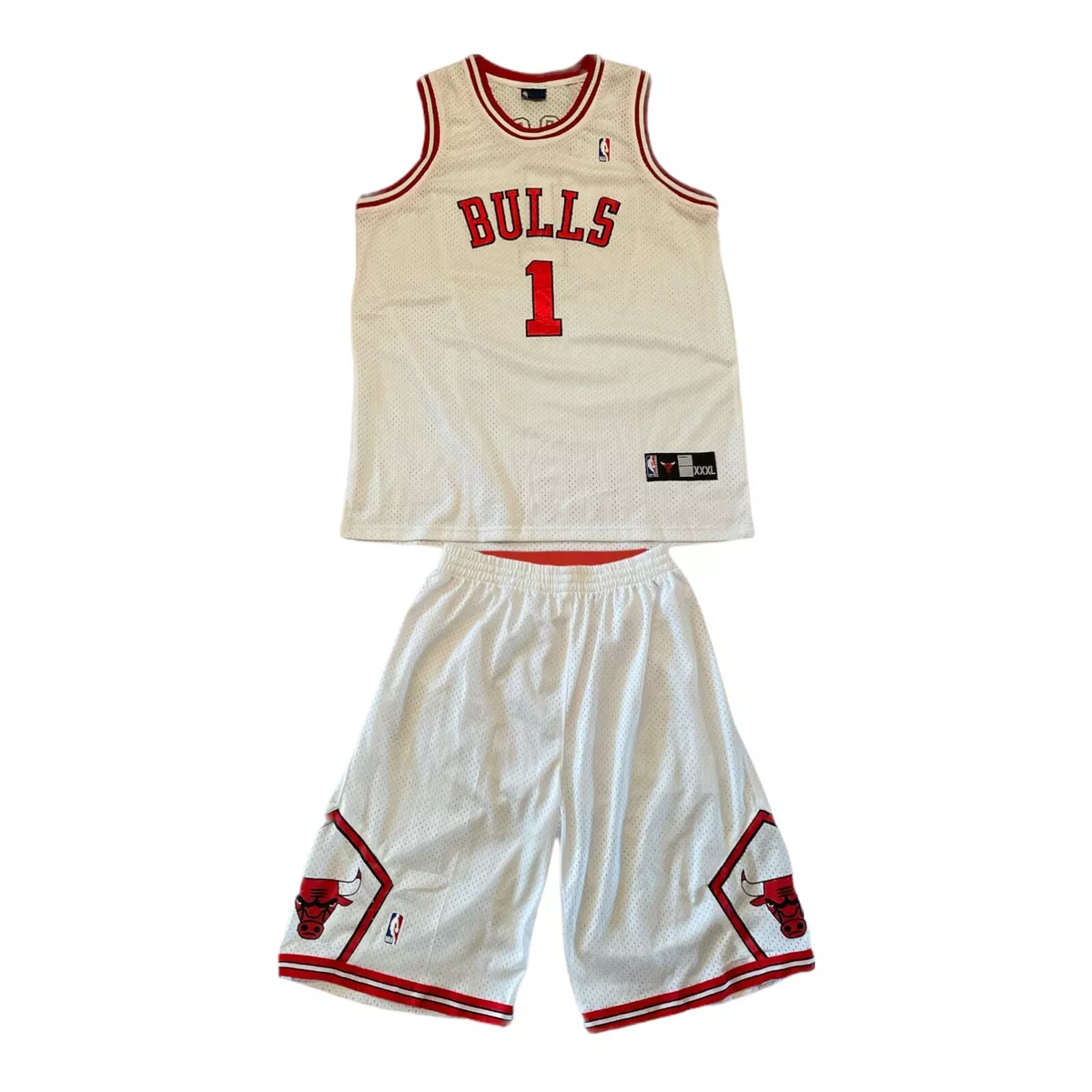 Chicago Bulls Derrick Rose Jersey and Shorts Men's XXXL NBA White And Red