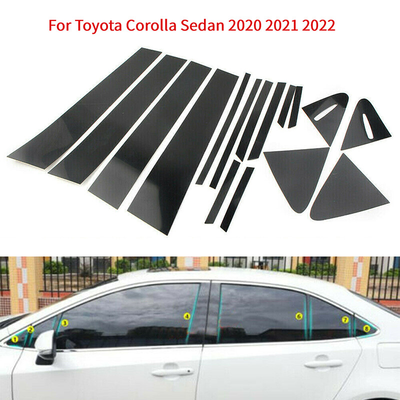 16X Car Auto Door Pillar Post Trim Accessories Fit For Toyota Corolla 2019-2022