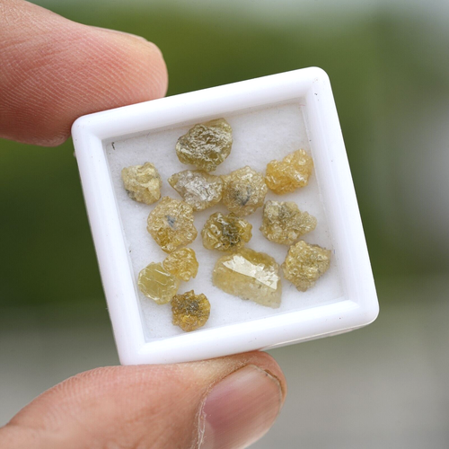 Diamante natural en bruto suelto amarillo diamante en bruto sin cortar 0,50 quilates + 1 pieza - 2 piezas - Imagen 2 de 8