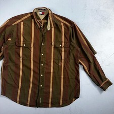 Tommy Hilfiger Mens Striped Shirt Vintage 90s Crest  Long Sleeves XL Has Holes