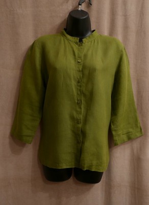 mock neck button down