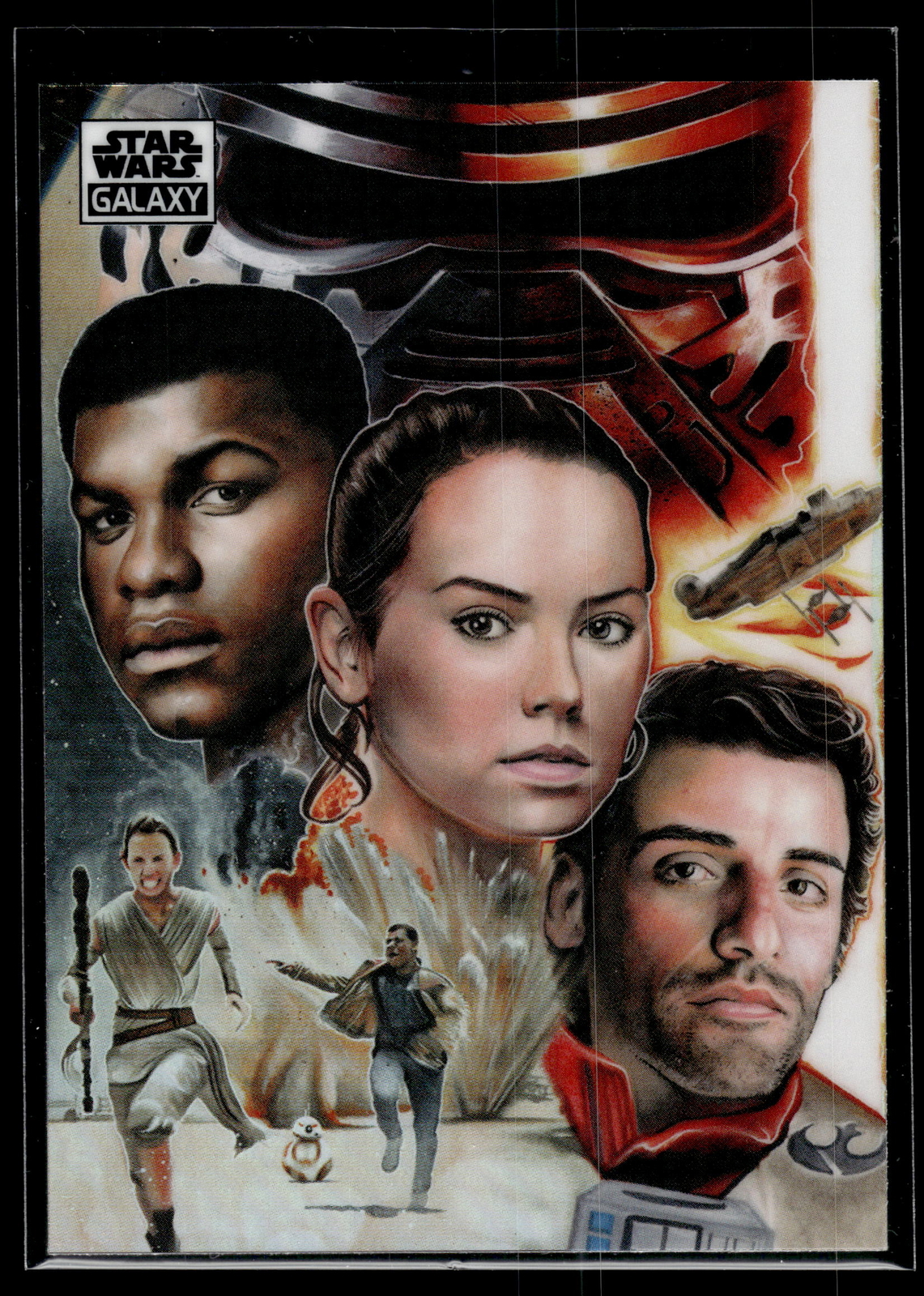 Triple Threat 2021 Topps Chrome Star Wars Galaxy Refractor Card #20